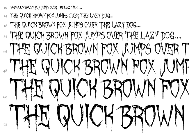 October Crow font waterfall